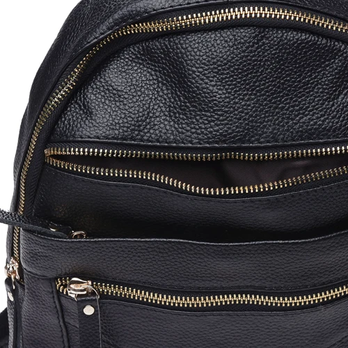 Жіночий рюкзак Keizer чорний (K11039-black): Застібка Блискавка