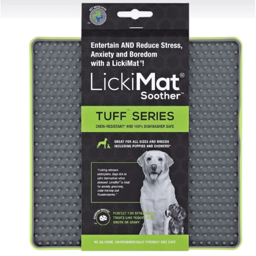 Коврик для медленного питания LickiMat Soother tuff green для собак (9349785000685)