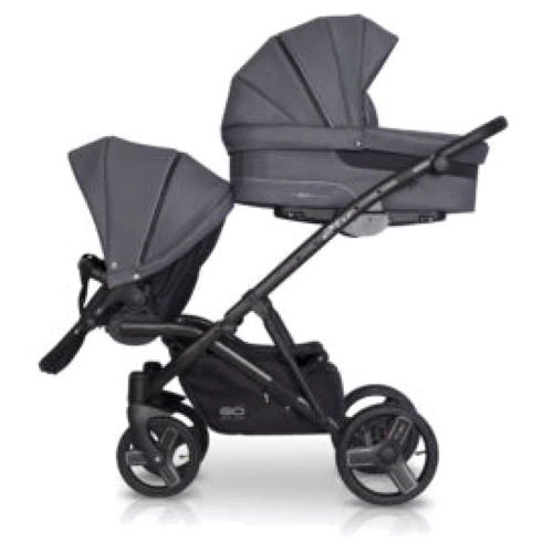 Коляска для двойни EasyGo 2 of Us 9023-EG2U-14, grafit, графит: Количество блоков 2