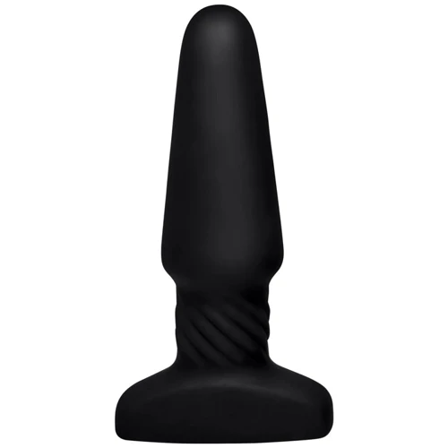 Анальная пробка с вибрацией Rimmers Slim R Smooth Rimming Plug With Remote (черный)