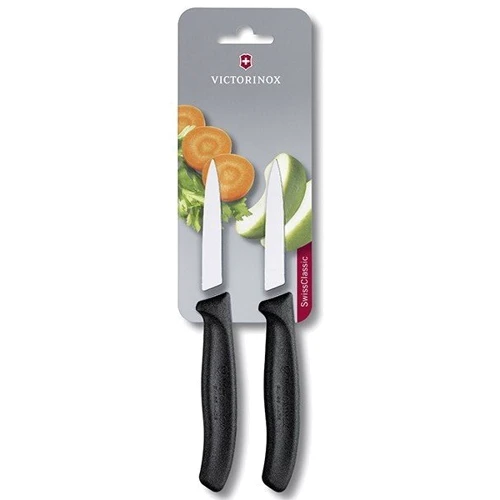 Набор ножей для овощей Victorinox SwissClassic Paring 8см черный 2 шт (6.7603.B) фото 4