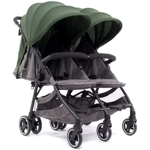 Прогулочная коляска для двойни Baby Monsters Kuki Twin, зеленый, черное шасси (BMKT-10005_012) фото 7