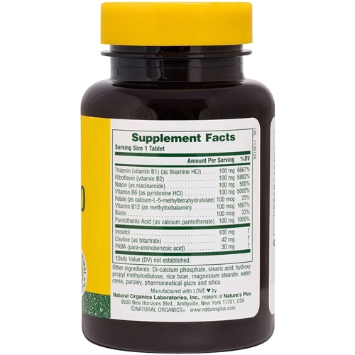 Nature's Plus Mega В-100, 60 Tablets (NTP1430): Тип вітамін B
