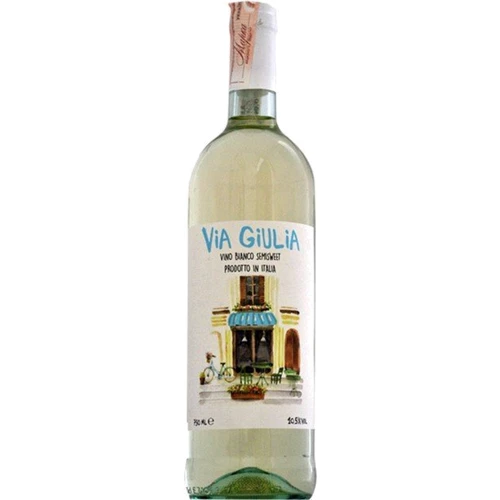 Вино Via Giulia Bianco, біле напівсолодке, 0.75л 10.5% (PRV8003822007761)