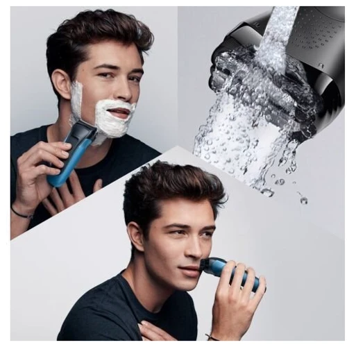 Электробритва Braun Series 3 310BT black/blue: Возможность влажного бритья есть