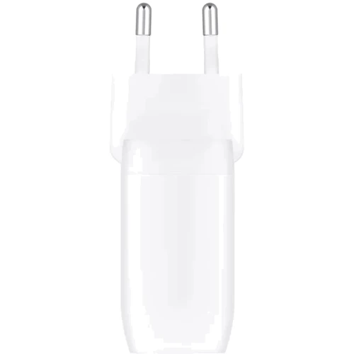 Зарядний пристрій Belkin Wall Charger 2хUSB-З 60W White (WCB010VFWH): Кабель в комплекті Відсутнє