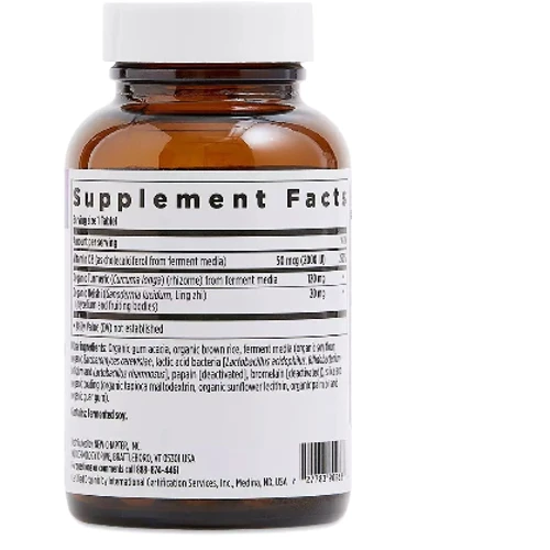 New Chapter Fermented Vitamin D3, 2000 IU + Turmenic And Reishi, 30 Vegetarian Tablets (NC0355): Тип Витамин D