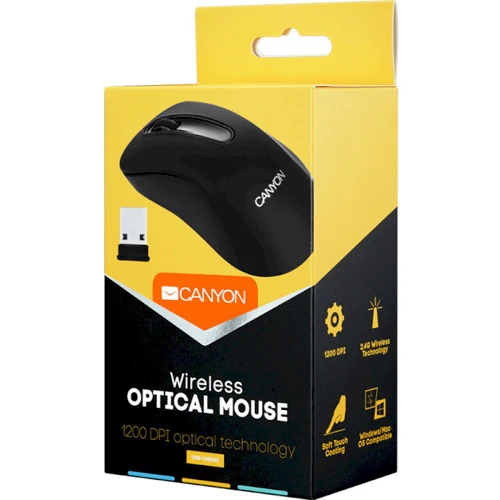 Мышь Canyon CNE-CMSW2 Black: Тип сенсора оптический