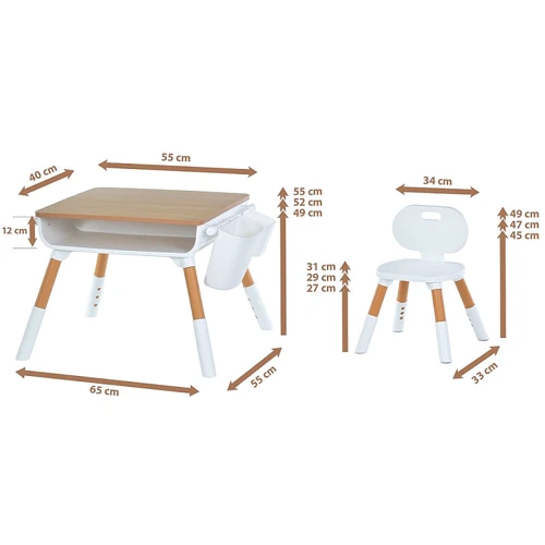 Дитячий стіл зі стільцем EL Camino бежевий (ME 1203-13)