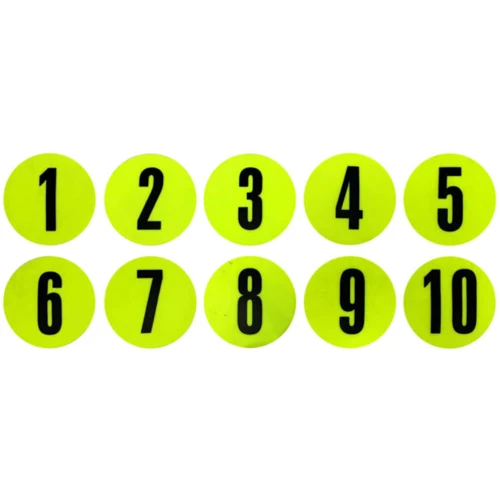 Набор плоских фишек с цифрами Meta Flat Number Marker Set of 10 салатовый, черный Уни 12,5 см (2002005004)