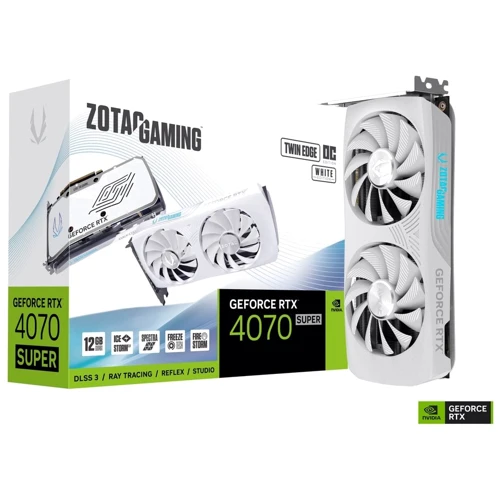 Видеокарта ZOTAC GAMING GeForce RTX 4070 SUPER TWIN EDGE OC WHITE Edition 12GB GDDR6X (ZT-D40720Q-10M)