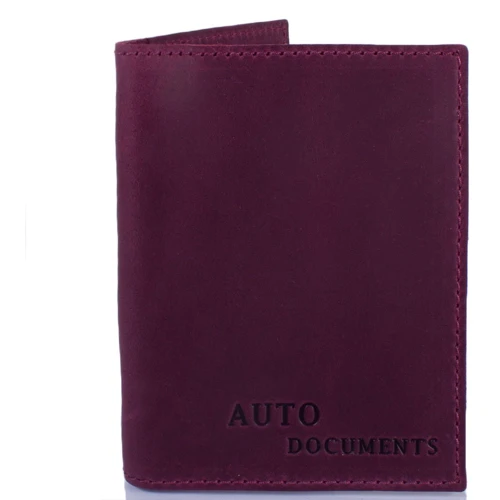 Жіноча обкладинка для документів DNK Leather фіолетова (DNK-Auto-H-col-L)