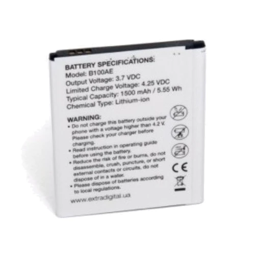 Аккумулятор Аккумулятор ExtraDigital for Samsung Galaxy Ace 3 Duos (1500 mAh) - B100AE: Производитель ExtraDigital