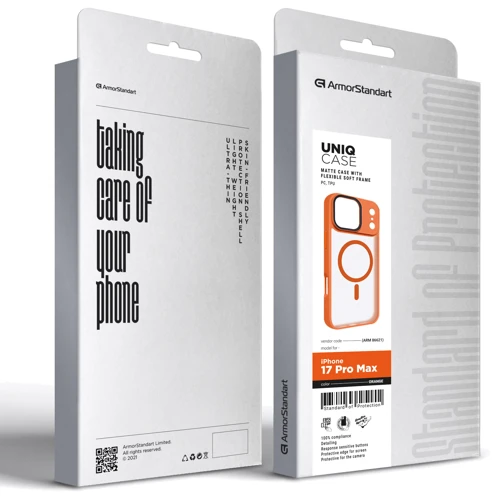 Чехол для iPhone ArmorStandart Uniq MagCase Orange for iPhone 17 Pro Max (ARM86621)