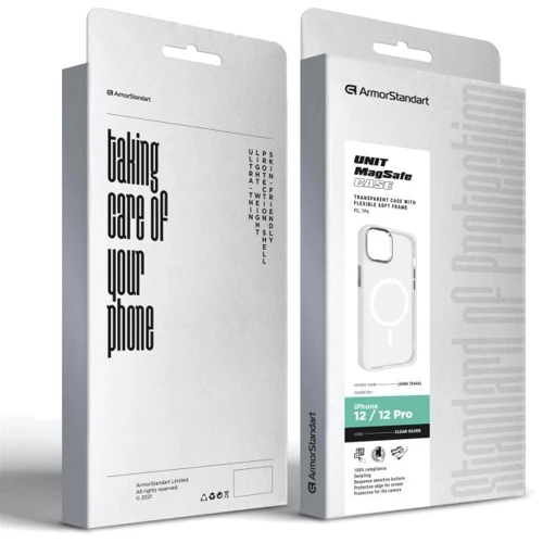Чохол для iPhone ArmorStandart Unit MagSafe Case Matte Clear Silver для iPhone 12/12 Pro (ARM70444) фото 5
