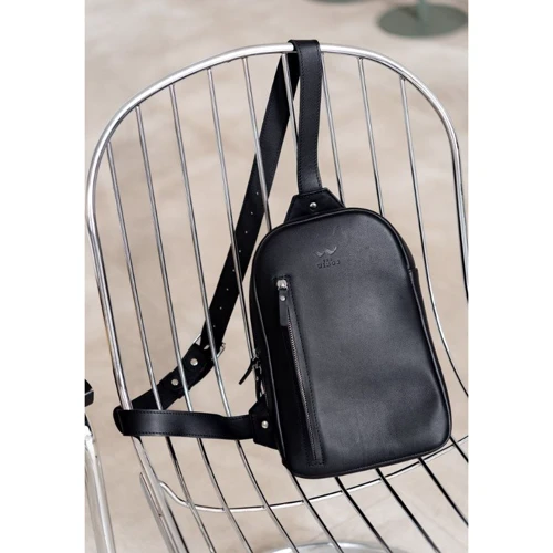 Чоловіча сумка-слінг The Wings Chest bag чорна (TW-Chest-bag-black): Тип ручки Плечевой ремень