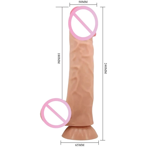 Вибратор с эффектом скользящей кожи LYBAILE Sliding Skin 9,4'' Flesh (BW-008104ZRG)