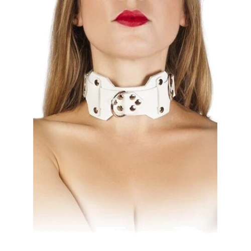 Ошейник VIP Leather Collar, white
