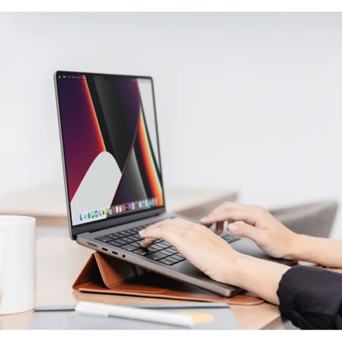 SwitchEasy EasyStand Leather Sleeve Saddle Brown (GS-105-232-201-146) for MacBook 13-14" фото 6