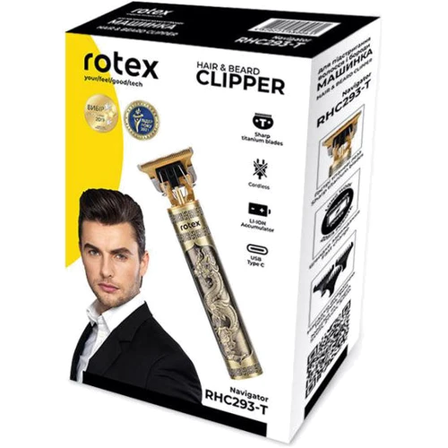 Машинка для стрижки Rotex RHC293-T Navigator: Время зарядки аккумулятора 1.5 часа