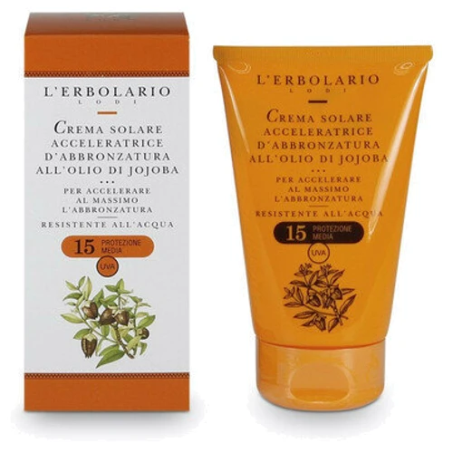 L'Erbolario Crema Solare Acceleratrice D'Abbronzatura All'Olio Di Jojoba SPF 15 Крем для загара 125 ml