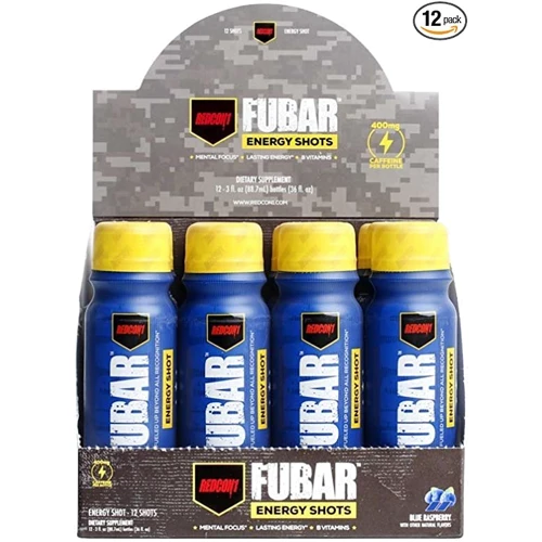 Энергетик Redcon1 Fubar Energy shot 88.7 ml Blue raspberry