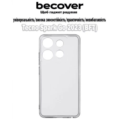 Чехол для телефонов BeCover TPU Case Clear for Tecno Spark Go 2023 (BF7) (709308): Материал силикон