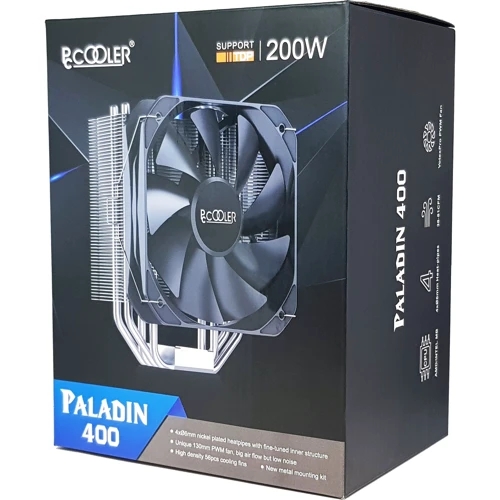 Кулер PcСooler PALADIN 400: Регулировка оборотов широтно-импульсная модуляция (PWM)