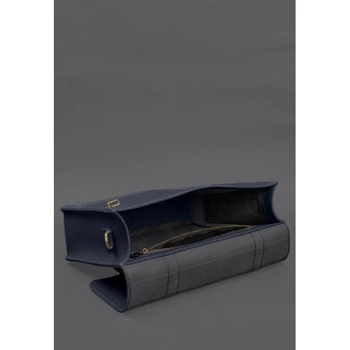 Женская сумка-сэтчел BlankNote Porte синий (BN-BAG-58-navy-blue): Фактура Матовая, Гладкая