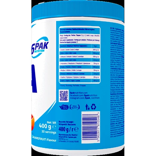 Аминокислота для спорта 6PAK Nutrition EAA 400 g /33 servings/ Orange-lemon: Вкус Лимон, Апельсин