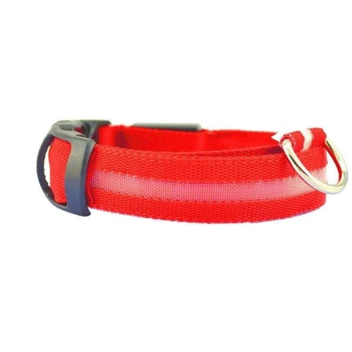 Нашийник Fox LED світлодіодний для собак червоний M 32-50см ширина 2.5 см (LED-M RED)