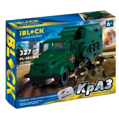 Конструктор IBLOCK Армия КрАЗ Штабная машина 2фигурки (PL-921-514): Производитель Iblock