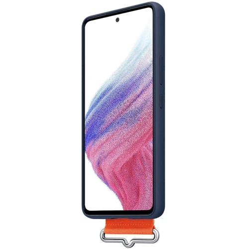 Чехол для телефонов Samsung Silicone with Strap Cover Navy (EF-GA536TNEGRU) for Samsung A536 Galaxy A53: Материал силикон