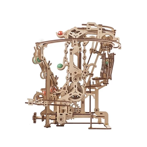 Механічний 3D пазл UGEARS Механічна модель Марбл-траса Ланцюговий витяг (70156) фото 3