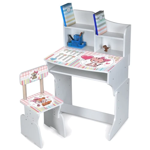 Дитяча парта зі стільцем Bambi Тварини, таблиця множення (M 904-5): Вік дитини від 5-ти років