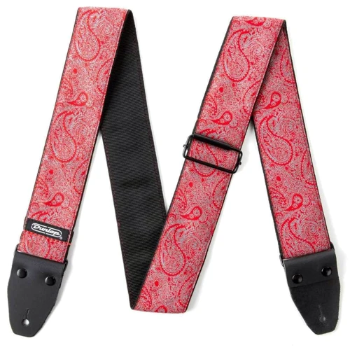 Гитарный ремень DUNLOP D6711 Jacquard Paisley Red Strap: Производитель Dunlop