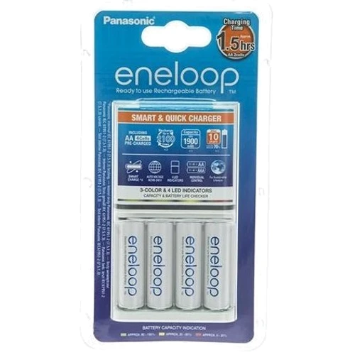 Panasonic Smart-Quick Charger BQ-CC55E + Eneloop Pro 4AA 1900 mAh NI-MH (K-KJ55MCC40E)