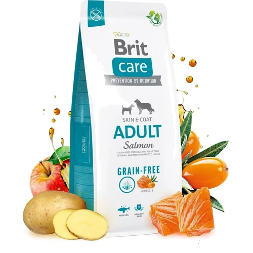 Сухой корм Brit Care Dog Grain-free Adult беззерновой с лососем для собак маленьких и средних пород 1 кг (8595602558858): Порода Средние, Малые