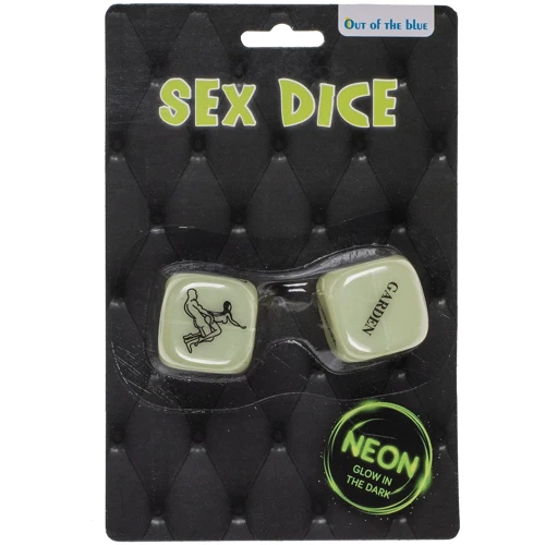 Неонові кубики Sex Dice Kamasutra Neon, 2 шт.