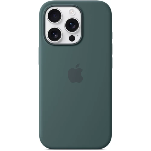 Чехол для iPhone Apple iPhone 16 Pro Silicone Case with MagSafe - Lake Green (MYYR3ZM/A): Материалы Силикон