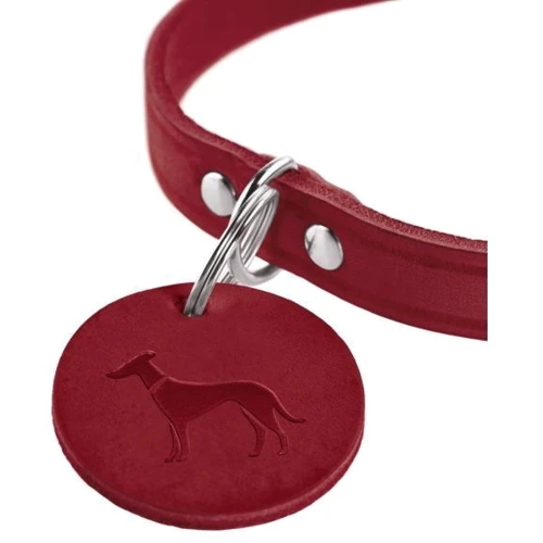 Ошейник круглый Hunter Aalborg кожаный M 25 мм 45-55 см красный (4016739683410): Цвет красный