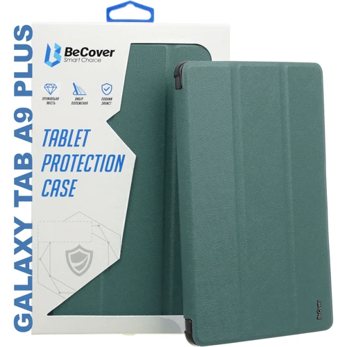 Аксесуар для планшетних ПК BeCover Smart Case Dark Green для Samsung Galaxy Tab A9 Plus SM-X210/SM-X215/SM-X216 (710307): Колір зелений