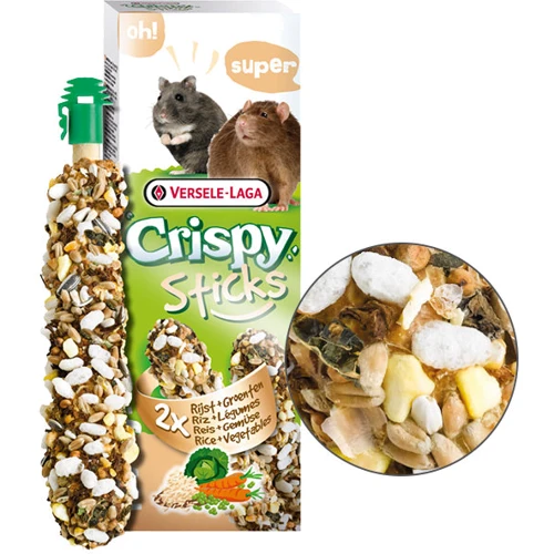 Лакомство Versele-Laga Crispy Sticks Rice&Vegetables для хомяков крыс и мышей рис с овощами 110 г