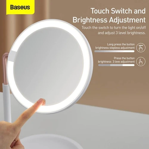 Зеркало для макияжа с подсветкой Baseus Smart Beauty Series Lighted Makeup Mirror with Storage Box (DGZM-02) фото 4