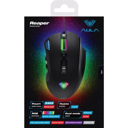 Мышь AULA Reaper gaming mouse (6948391212814): Радиус действия 1.8 м