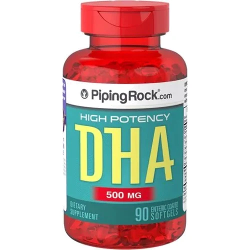 Piping Rock DHA 500 mg Enteric Coated 90 Softgels ДГА таблетки с энтеросолюбильной оболочкой