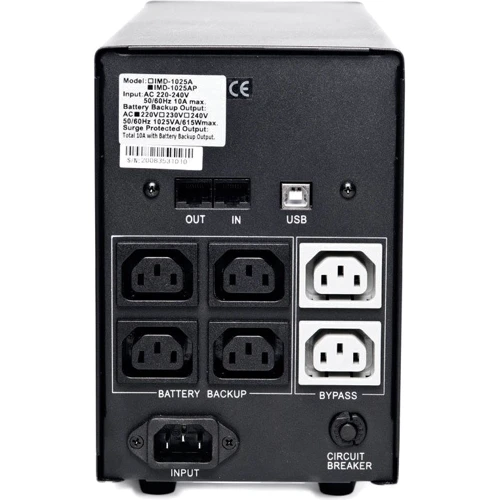 Powercom IMD-1025AP: Тип архітектури Лінійно-інтерактивний (line-interactive)