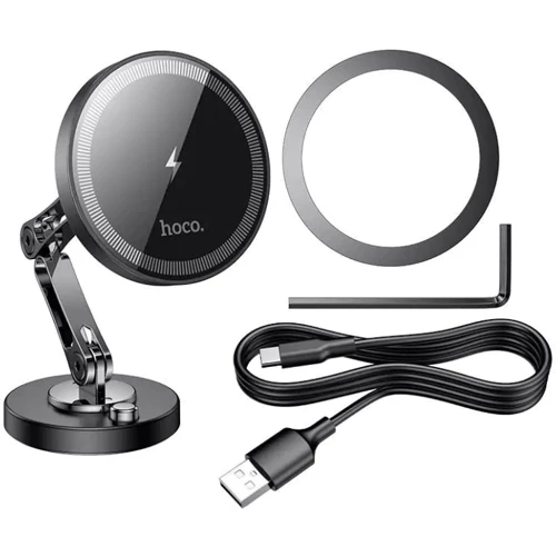 Тримач Hoco Car Holder Wireless Charger Magnetic HW26 15W Black фото 5