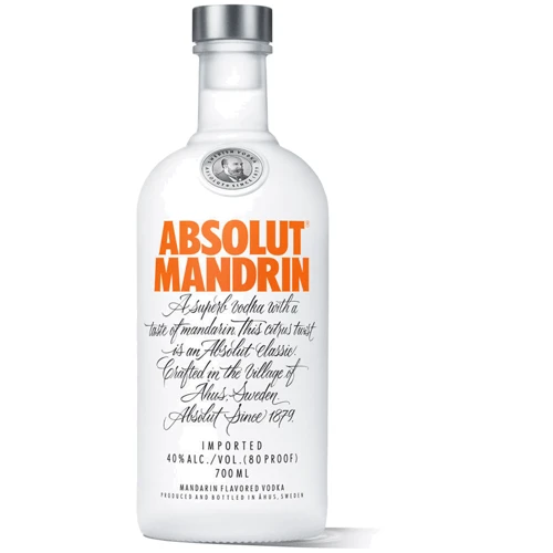 Водка Absolut Mandrin, 0.7л 40% (STA7312040050703)