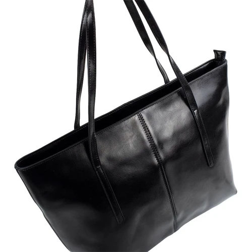 Женская сумка шоппер Vito Torelli черная (VT-55-259-black): Фактура Матовая, Зернистая